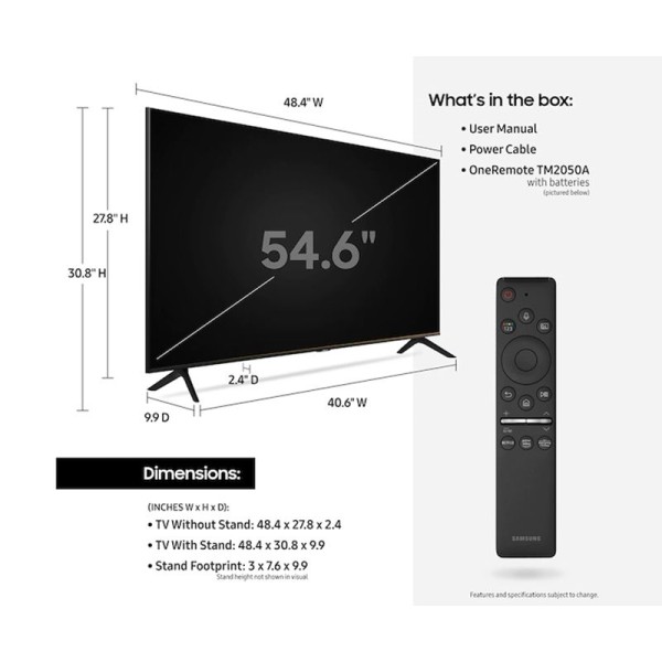 Samsung 65" 4K Crystal UHD Smart TV - TU8000 prix tunisie