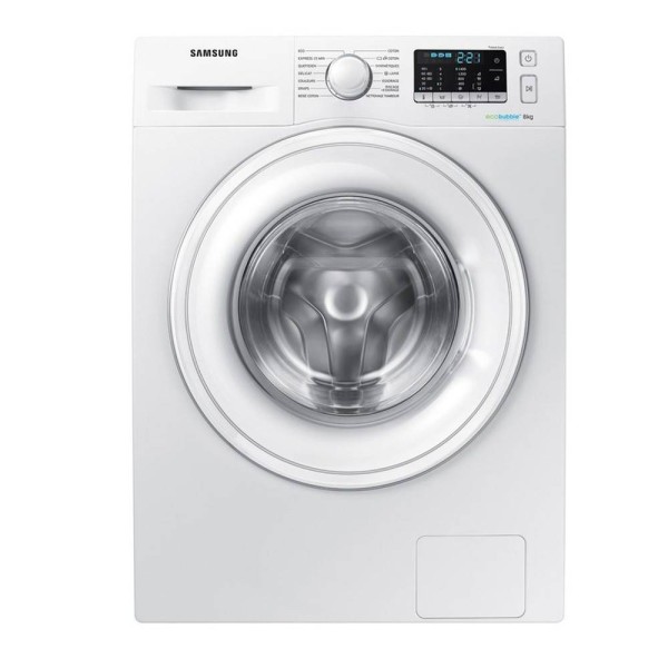 Machine à Laver SAMSUNG 8Kg Eco Bubble  Blanc (WW80J5555DW) Tunisie