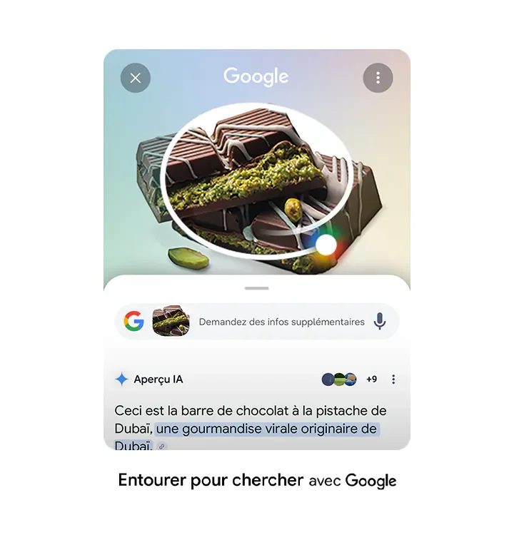 Fonction Circle to Search sur Samsung Galaxy A18