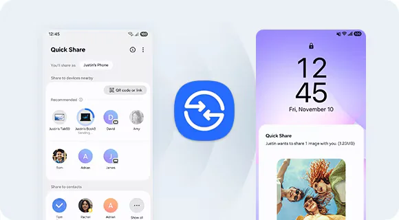 Quick Share : partage de fichiers depuis le Samsung Galaxy A07s