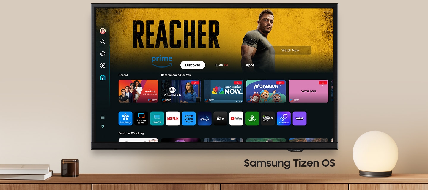 Interface Smart Hub sur TV Samsung 32 pouces